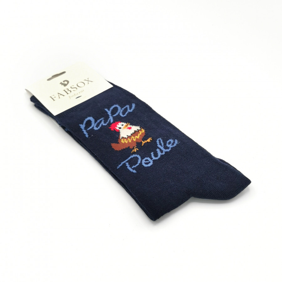 PAPA POULE NAVY - Chaussette pour Homme couleur Navy Pointure EU 40 - 46